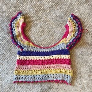 Zara summer 2021 crochet crop top Small NWOT